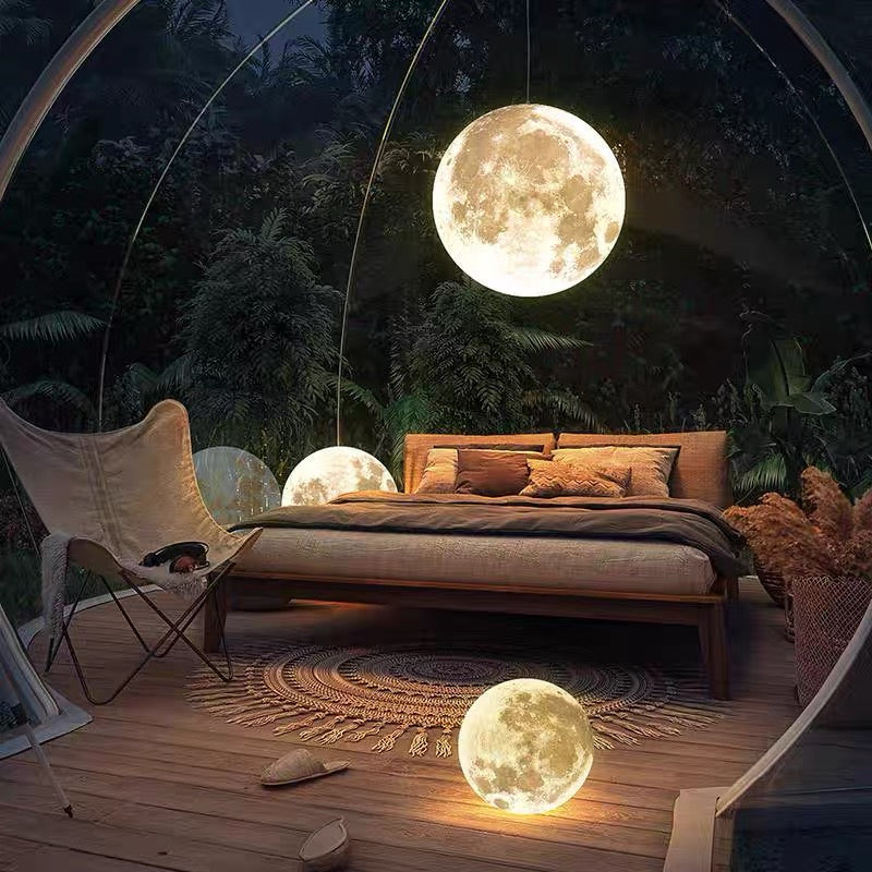 Outdoor Moon Textured chandelier