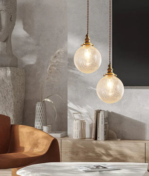 Crackle Glass Pendant Light