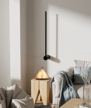 مصباح حائط LED خطي صناعي أسود قابل للتعتيم S76