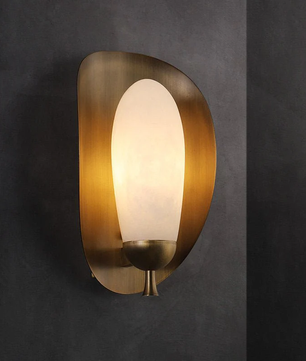 Lunette Alabaster Wall Sconce