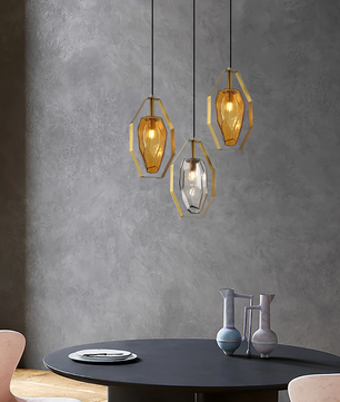 Faceted Gem Pendant Light