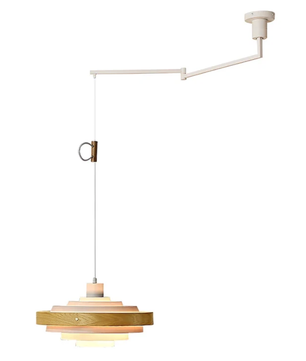 Layered Disc Swing Arm Pendant Light