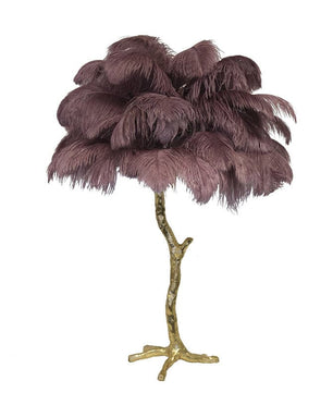 Ostrich Feather Table Lamp