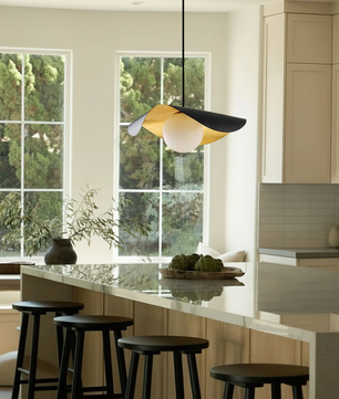Curved Shell Pendant Light