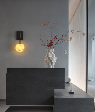 The Volterra Alabaster Orb Sconce