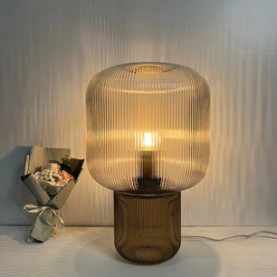 Oval Glass Table Lamp