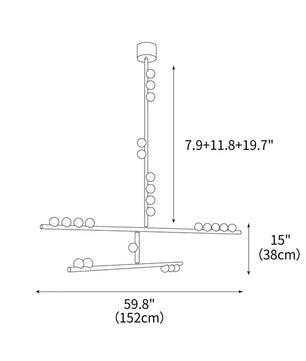 Luminous Cascade Chandelier