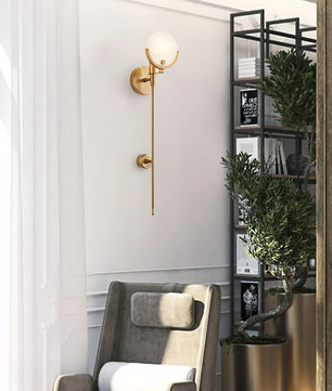 Ava Brass Wall Lamp