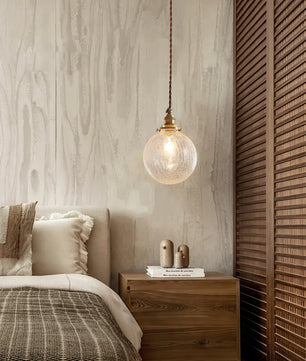 Crackle Glass Pendant Light