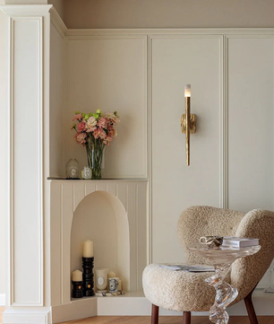 The Volterra Fluted Alabaster Sconce