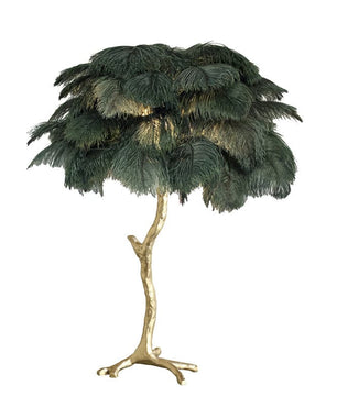 Ostrich Feather Table Lamp