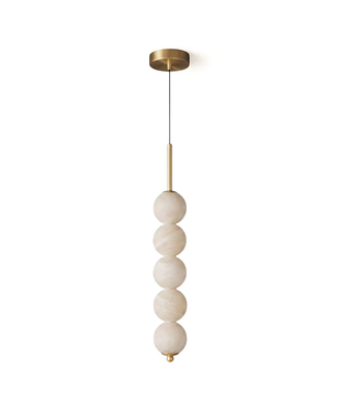 Alabaster Bead Pendant Light