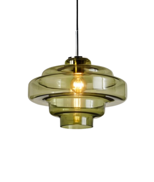 Tiered Glass Pendant Light