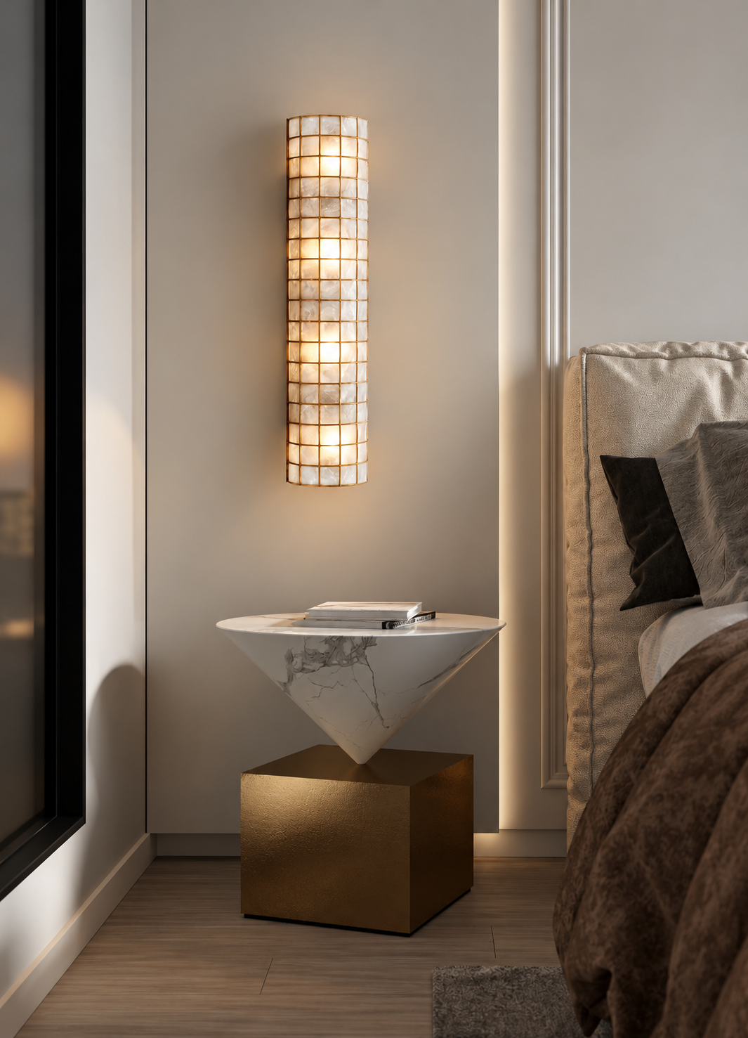 Nacre Shell Wall Sconce