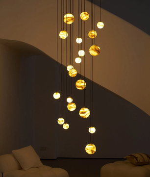 Cascading Art Statement Chandelier