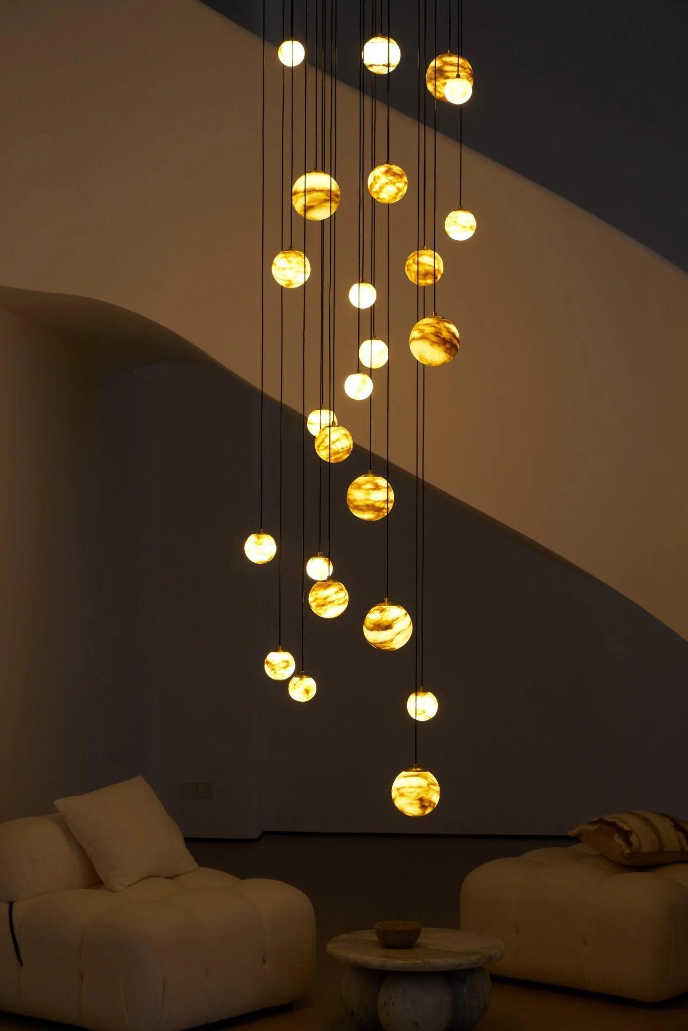 Cascading Art Statement Chandelier