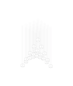 Square Multi Crystal Light Pendant Chandelier