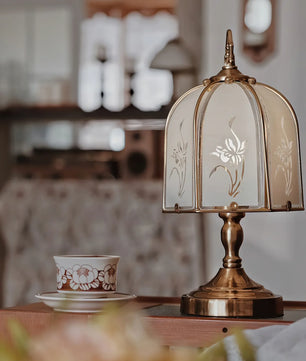 Orchid Glass Table Lamp