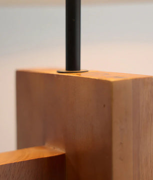 Crossbase Wood Floor Lamp