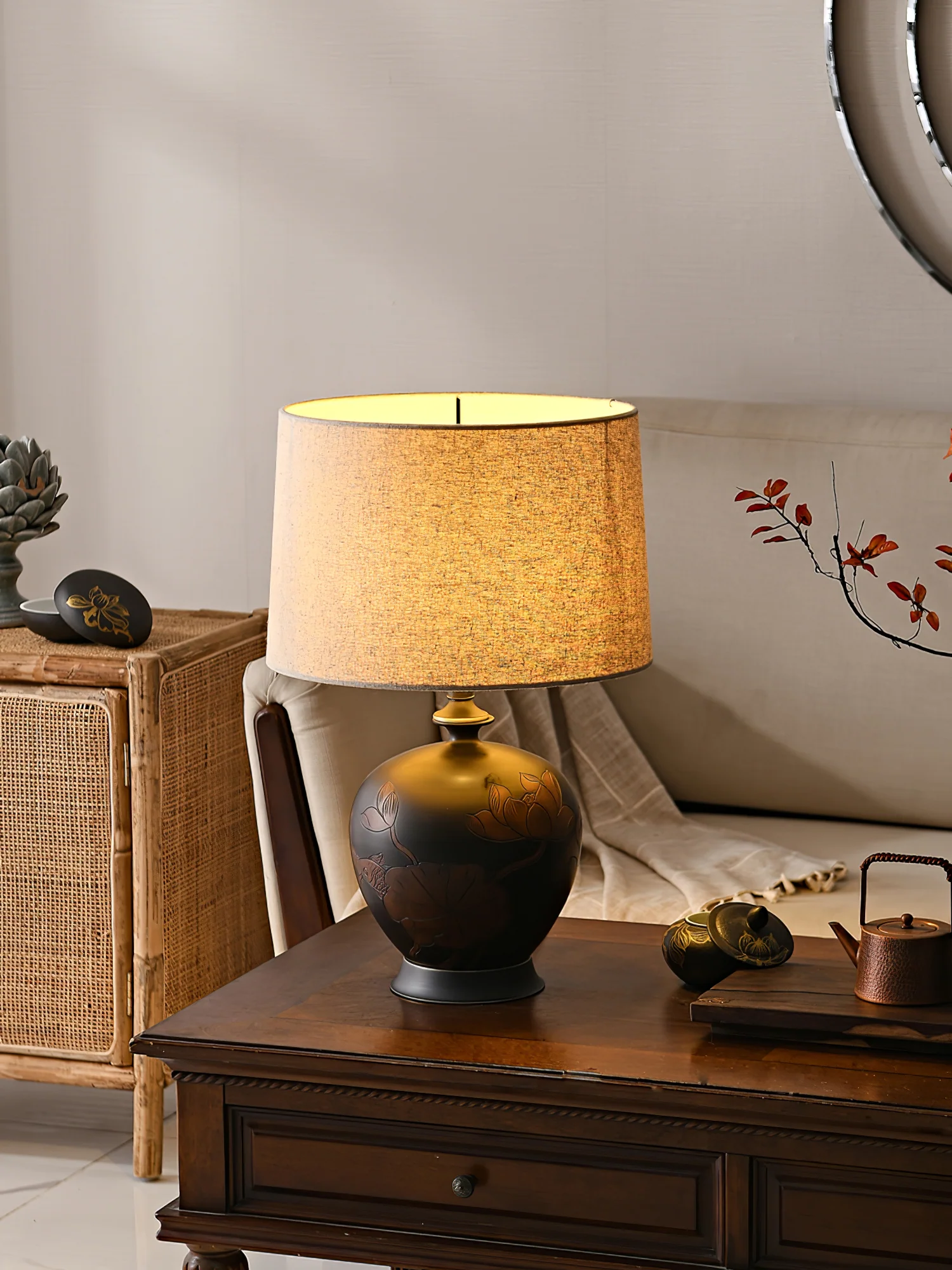 Zen-Style Ceramic Lamp