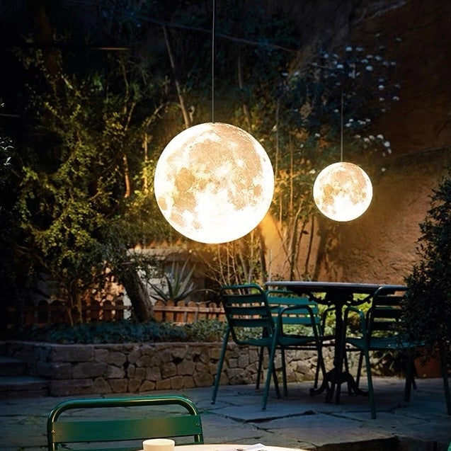 Outdoor Moon Textured chandelier