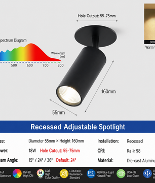 Smart Adjustable Gimbal Recessed Spotlight