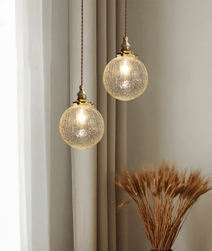 Crackle Glass Pendant Light