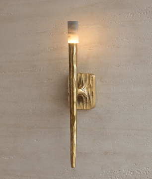 The Volterra Fluted Alabaster Sconce