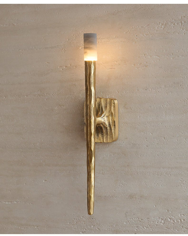 The Volterra Fluted Alabaster Sconce