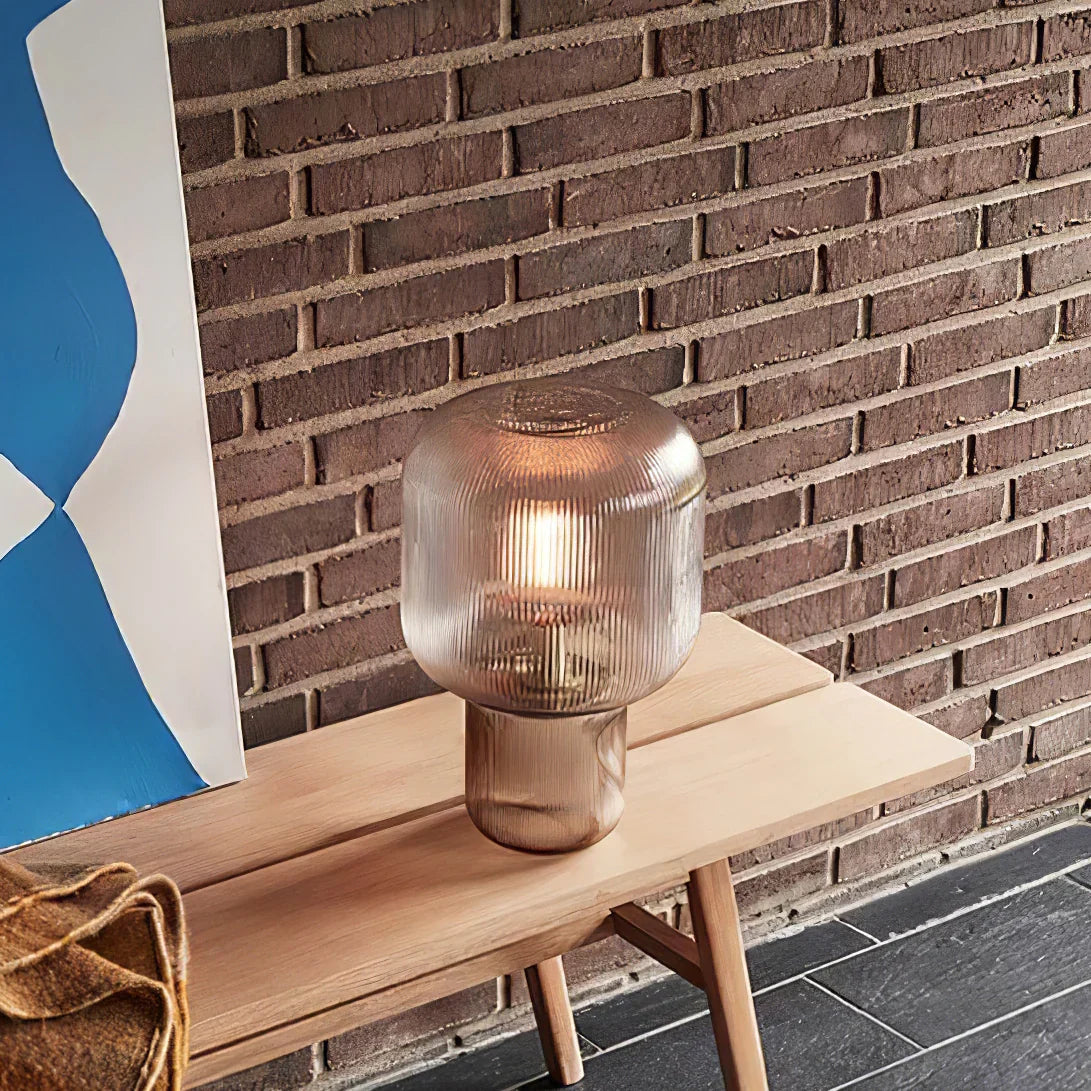 Oval Glass Table Lamp