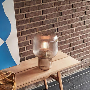 Oval Glass Table Lamp