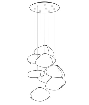73 Random Glass Pendant Light