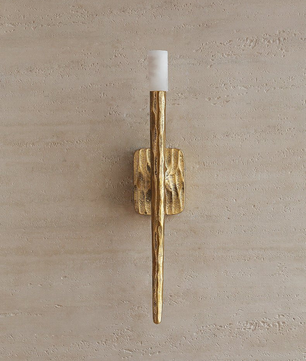 The Volterra Fluted Alabaster Sconce