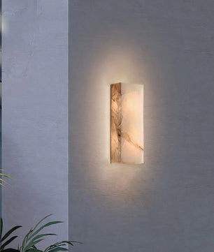 Rectangular Alabaster Wall Sconce