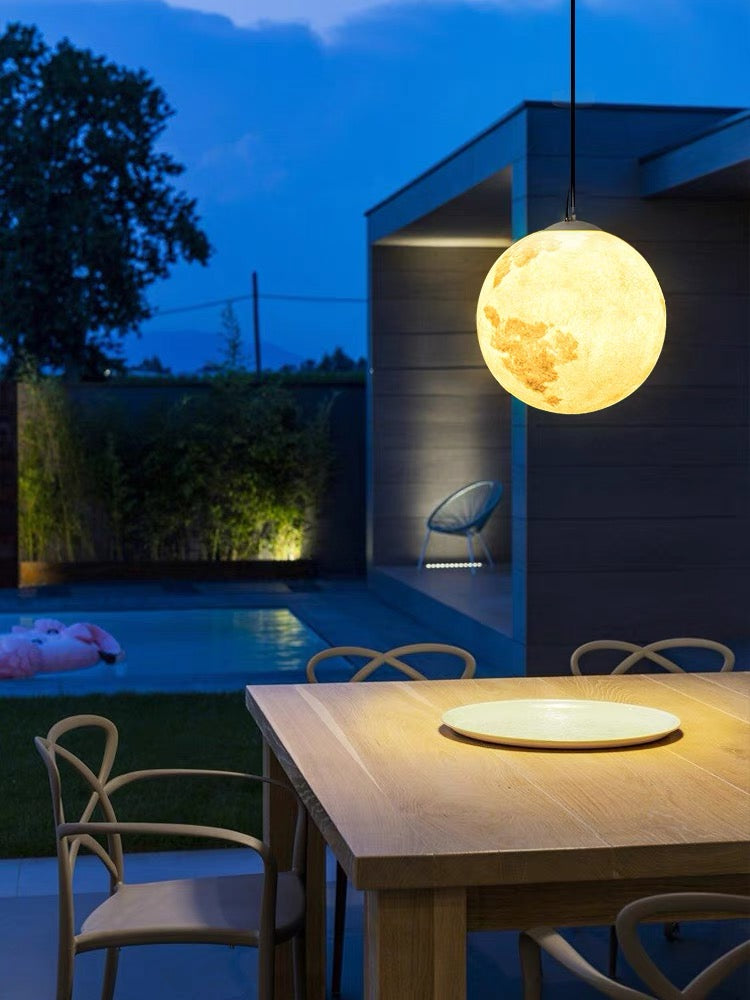 Outdoor Moon Textured chandelier