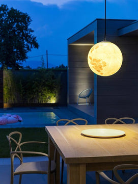 Outdoor Moon Textured chandelier