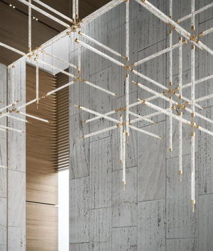 Crystal Grid Bespoken Chandelier