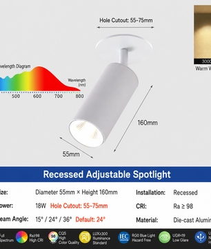Smart Adjustable Gimbal Recessed Spotlight