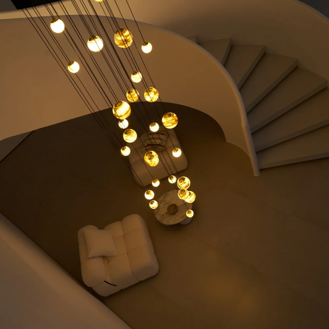 Cascading Art Statement Chandelier