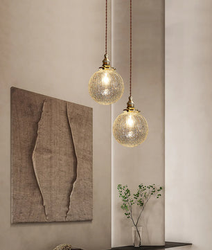 Crackle Glass Pendant Light