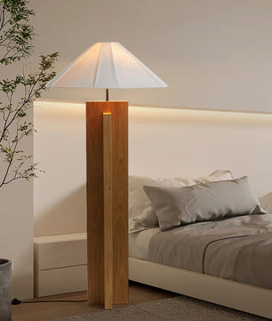 Crossbase Wood Floor Lamp