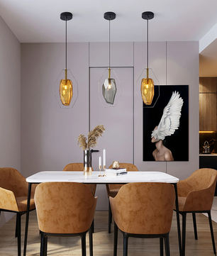 Faceted Gem Pendant Light
