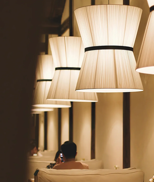 Pleated Linen Hourglass Pendant Light