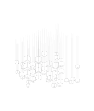 Square Multi Crystal Light Pendant Chandelier