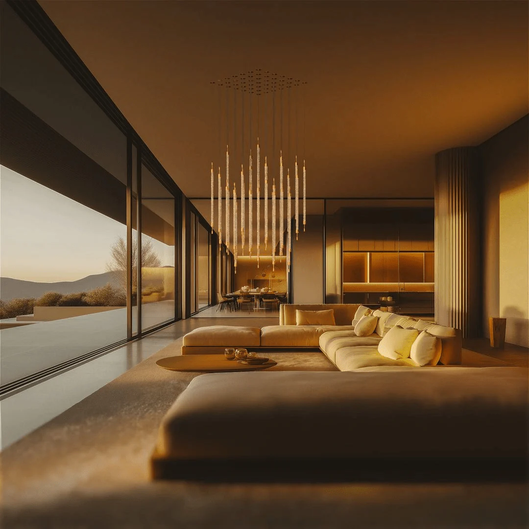 Crystal Grid Bespoken Chandelier