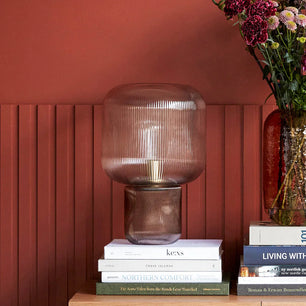 Oval Glass Table Lamp