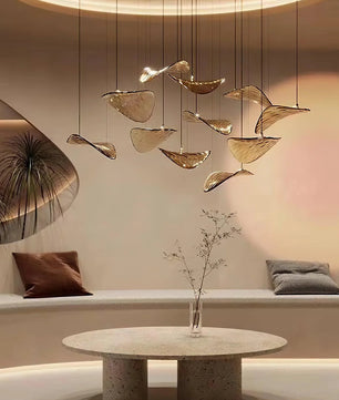 Floating Leaf Chandelier