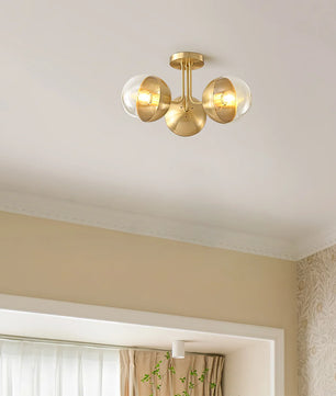 Brass Globulars Ceiling Lamp