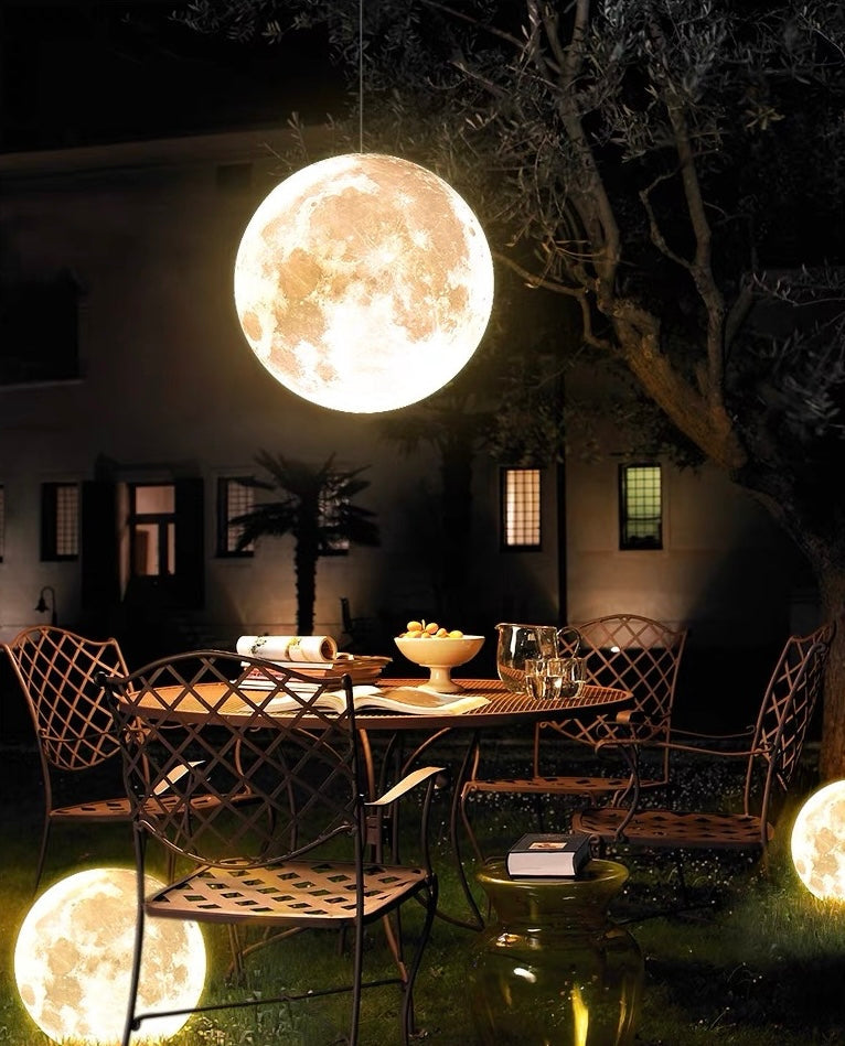 Outdoor Moon Textured chandelier