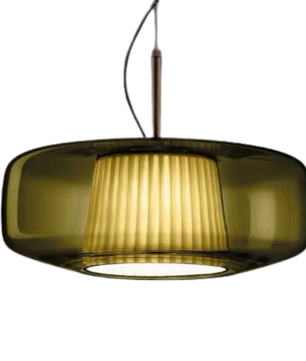 Plisse Pleated  Glass Pendant Light